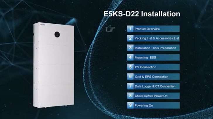 Einphasige BlueSpark-Serie 3,68–6 kW ESS für Privathaushalte