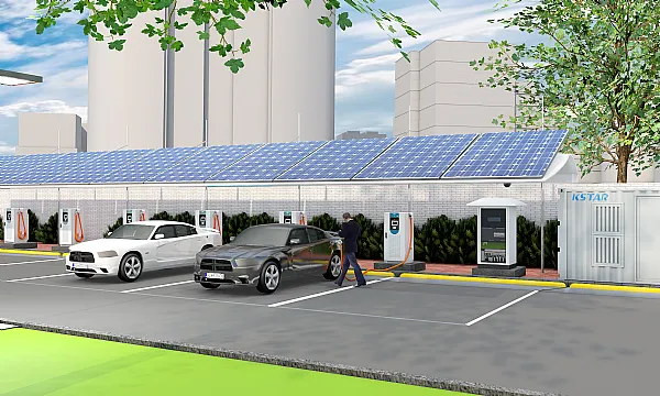 KSTAR bietet PV- und Energiespeichersysteme in der Ladestation für Elektrofahrzeuge